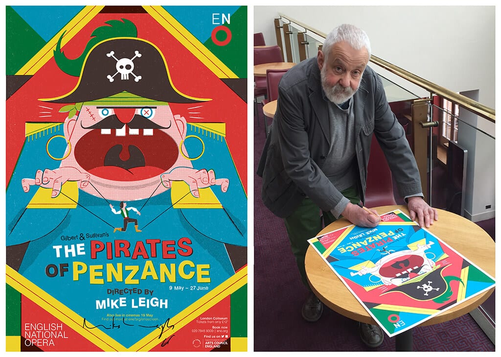Mike Leigh singing The Pirates of Penzance limited edition posters